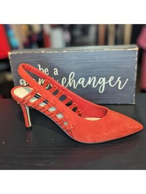 Ninewest Sling Back Suede Heel